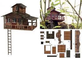 Tree House Paper Model In 1 100 Scale By Paper Replika Paper Models Paper Doll House Paper Tree