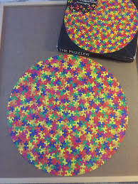 This puzzle is one of those literally unbelievable vintage items—so awesomely retro that it looks fake! Because I Hate Myself The Puzzler Springbok 500 Jigsawpuzzles
