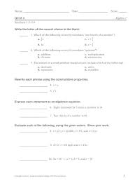 For any problems, that you got wrong on the answer sheet, circle the number of the problem in the first column. Algebra 1 Unit 5 Test Answer Key Functions And Linear Relationships Pre Algebra Unit 5 Distance Learning E Fnew Inside Out Intermediate Unit 5 Test Answer Key