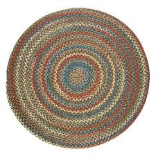 Rhody Rug Bouquet Tawny Port 8 Ft X 8 Ft Round Indoor Outdoor Braided Area Rug Bq75r096x096 Area Rugs Rugs Round Area Rugs