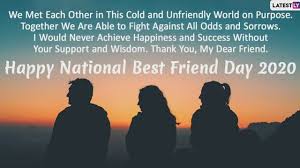 Happy friendship day to my dear best friend! National Best Friend Day 2020 Wishes Whatsapp Stickers Gif Greetings To Send To Your Best Friends