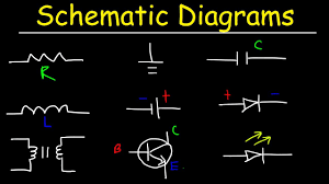 Circuit symbols and circuit diagrams. Schematic Diagrams Symbols Electrical Circuits Resistors Capacitors Inductors Diodes Leds Youtube