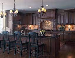 Kitchens Com Traditional Kitchen Photos Country Manor Kitchen Stone Backsplash Kitchen Dark Kitchen Cabinets Stone Backsplash