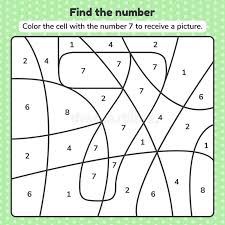 For best results, you can choose original size to be easily customized to your. Coloring Book Number For Kids Worksheet For Preschool Kindergarten And School Age Stock Vector Illustration Of Worksheet Receive 152048776
