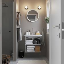 Enhet Tvallen Elemt Lavabo Ouvert Av 2 Tbltes Blanc Mitigeur Glypen 64x43x65 Ikea