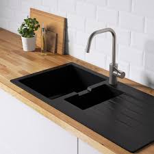 Are you purchasing the best refinish kitchen sink enamel for yourself? Sinksjon Inset Sink 1 1 2 Bowl Black Quartz Composite Ikea Ireland