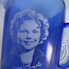 Colbolt Blue Shirley Temple Milk Pitcher 1930’s