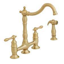 62536lf starting at $693.36 (16) Glacier Bay Lyndhurst 2 Handle Bridge Kitchen Faucet With Side Sprayer In Matte Gold Hd852n 0554405 The Home Depot