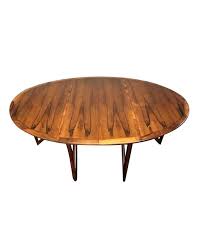 Oval cherry reproduction table with 1 leaf. 1960s Rosewood Oval Drop Leaf Kurt Ostervig Dining Table Hunt Vintage
