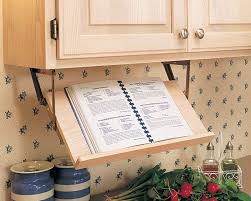 Diy Under Cabinet Cookbook Holder Book Covers Cookbook Holder Cookbook Storage Kitchen Hardware