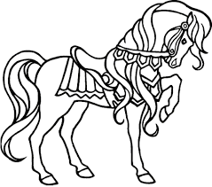 A horse standing on rear legs. Horse Coloring Pages For Girls Bestappsforkids Com