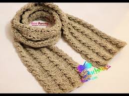كروشية كوفية رجالى بغرزة الضفيرة قناة خيط وإبرة Crochet Cable Scarf For Men Youtube Crochet Scarf Crochet Crochet Clover