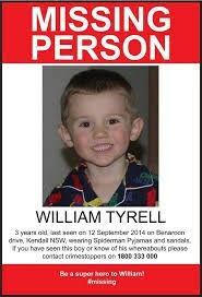 Maybe you would like to learn more about one of these? Help Find William Tyrrell Findwilliam Trafficking Hope Wt Missing Spiderman Share Safety Aus Stillmissi Australian Boys Spiderman Pajamas Williams
