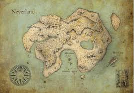 Peter Pan Neverland Map Fine Art Print By Imaginactory On Etsy Neverland Map Peter Pan Nursery Neverland