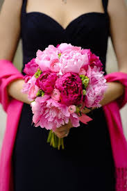 Holly Chapple The Full Bouquet Blog Hot Pink Weddings Pink Peony Bouquet Wedding Wedding Flowers Pink Peonies