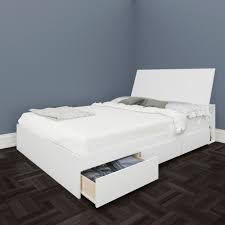 Shop for full size bed frame with storage and headboard at bed bath & beyond. Nexera Blvd Full Size Headboard And Storage Bed White The Home Depot Canada