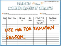 Get A Salah Chart For Kids Or Yourself Ramadan Charts