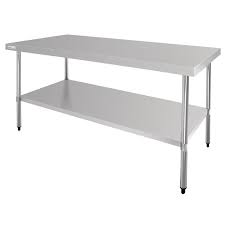 Check spelling or type a new query. Vogue Stainless Steel Centre Island Prep Table 1800mm