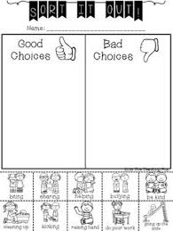 Sort It Out Good And Poor Choices Kindergarten Classroom Rules Preschool Friendship Classroom Rules