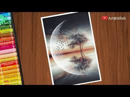 How to draw oil past. How To Draw A Sunset Scenery With Oil Pastels Step By Step