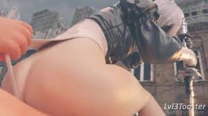 2B Rough Outside Cowgirl Sex - Animation with Sound - Adult Animation