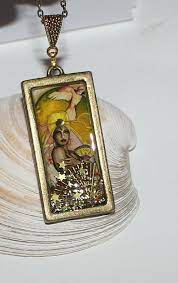 Ochun Oshun Orisha Photo Pendant Antique Gold Necklace Etsy Photo Pendant Oshun Orisha