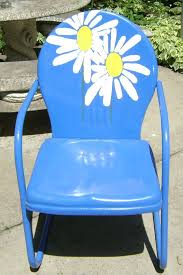 Vintage Collectible 1950 S Metal Lawn Chair Restored And Brightly Painted Metal Lawn Chairs Vintage Metal Chairs Art Chair