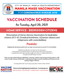 If you haven't registered, go to this link. Manila Taguig Begin House To House Covid 19 Vaccination For Bedridden Residents