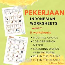 We hope this will help you in learning languages. Jobs And Occupations In Indonesian Worksheets Answer Keys Pekerjaan Beginning Sounds Worksheets Vocabulary Words Teaching