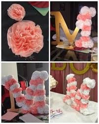 Letra En Madera Decorada Con Flores De Papel