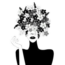 Resolving an enigma by integrative taxonomy: Black And White Stylized Woman With Flowers In Her Head Stock Vector Illustration Of Drawing Flowers 175030630