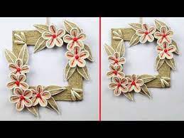 How To Make Wall Showpiece From Jute Jute Craft Wall Hanging Jute Craft Ideas Youtube Crafts Jute Crafts Rope Crafts