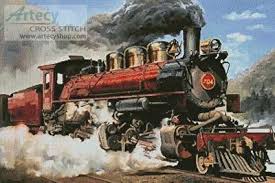 Locomotive Cross Stitch Pattern By Tereena Clarke Crosstitch Com Train Cross Stitch Cross Stitching Cross Stitch Patterns