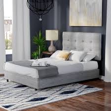 Not only a stylish anchor for your restful retreat, but also a functional storage option, this versatile platform bed is the perfect addition to your favorite aesthetic. Gerdes Upholstered Standard Bed Brayden Studio Size Queen Color Linen