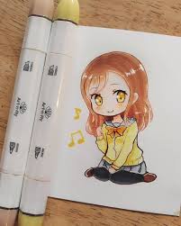 Small Chibi Girl Anime Drawing Fan Art By Meiririh Using Art N Fly Brush Tip Sketch Markers Anime Drawings Cute Anime Chibi Anime Chibi
