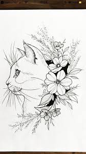 Pin By Eva Almeida On Desenhos 2 Cat Tattoo Designs Cat Tattoo Art Sketches