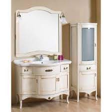 Mobile Bagno Arte Povera Melissa 110cm Colore Bianco Anticato Colonna Arredo Mobili Bagno Mobile Bagno Arredamento Arredamento Bagno