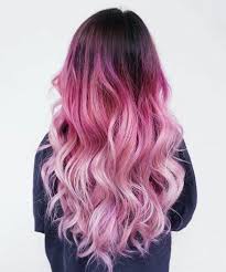 Black To Dark To Light Pink Ombre Hair Long Wavy Black Blouse White Background In 2020 Pink Ombre Hair Ombre Curly Hair Ombre Hair