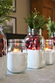 Easy Cranberry And Snow Mason Jar Centerpiece Dans Le Lakehouse Mason Jar Christmas Decorations Mason Jar Centerpieces Natural Christmas Decor