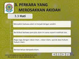 Bab 1 perkara yang membatalkan iman 1. Pelajaran 15 Asas Akidah Islam Ppt Download