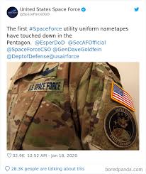 Space force is great if you haven't watched it. The Us Space Force Reveals Its New Camouflage Uniform People Offer More Suitable Alternatives Bored Panda