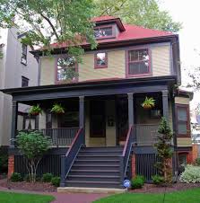Victorian homes have the luxury of being able to use a variety of different colors in their exterior schemes. Exterior Paint Schemes For Foursquares Design For The Arts Crafts House Arts Crafts Homes Online