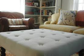 Repurpose an old coffee table to make an ottoman: Make An Ottoman From A Coffee Table Juniper Home