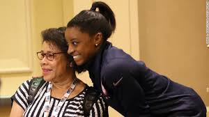 Simone was adopted by her grandparents at age 6. Olympic Gymnast Simone Biles Adopted From Foster Care By Grandparents