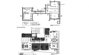 Floor Plan Of Residential House With Electric Layout In Autocad Ceiling Plan Floor Plans Autocad
