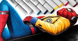 Drawing Spider Man Homecoming Youtube Spiderman Drawings Homecoming