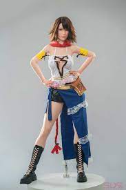 Game Lady Sex Doll Yuna-Final Fantasy X Cosplay Silicone Sex Doll  167cm5ft6 E-cup -SexDollsShow
