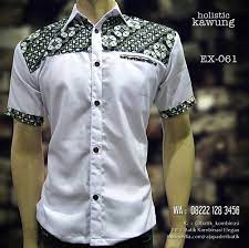 Seragam Batik Baju Batik Kombinasi Ex 061 Batik Seragam Kantor Batik Kerja Model Baju Pria Busana Batik Pakaian Pria