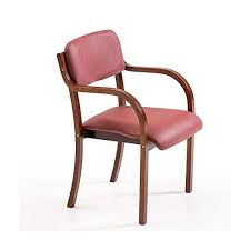Can Yi Wooden Armchair With Armrests Wine Red Cushion And Backrest For Home And Business Brown S Tabletop Solid Wood Chairs Wooden Armchair Faux Leather Chair