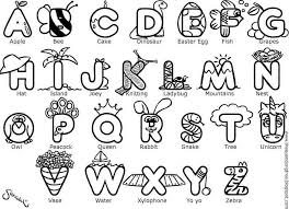 Alphabet Coloring Pages Pictures Whitesbelfast